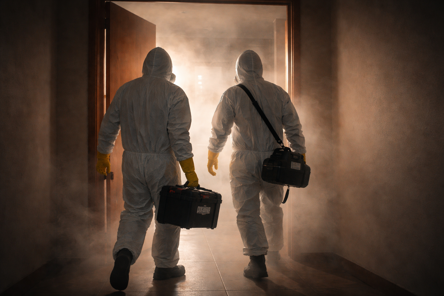Clean home after pest treatment